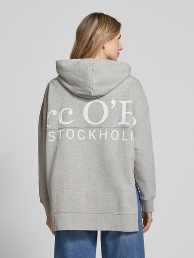 Marc O'Polo Oversized Hoodie aus reiner Baumwolle mit Seitenschlitzen Hellgrau Melange 5