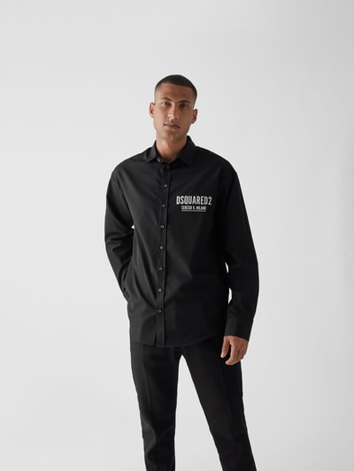 Dsquared2 Freizeithemd mit Label-Print Schwarz 4
