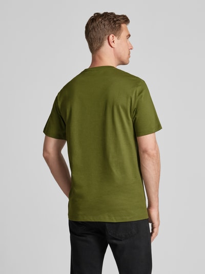 Les Deux T-Shirt mit Label-Stitching Modell 'Ivy' Khaki 5