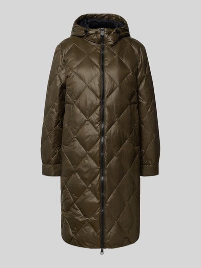 Marc Cain Lange gewatteerde jas met tweewegritssluiting Olijfgroen - 2