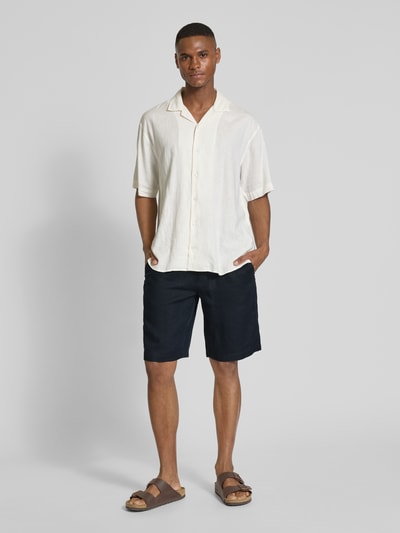 Marc O'Polo Regular Fit Shorts aus reinem Leinen Modell 'RESO JOGGER' Marine 1