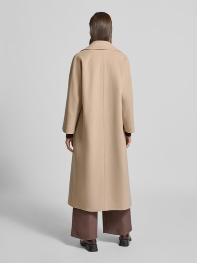 ICONS Cinzia Rocca Wollen jas met kasjmier Zand - 5