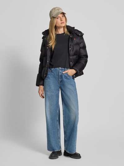 Polo Ralph Lauren Kurtka puchowa z krytym zamkiem błyskawicznym i wpuszczanymi kieszeniami Czarny 1