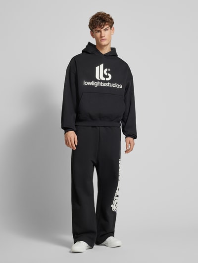 Low Lights Studios Oversized Hoodie mit Label-Print Black 1