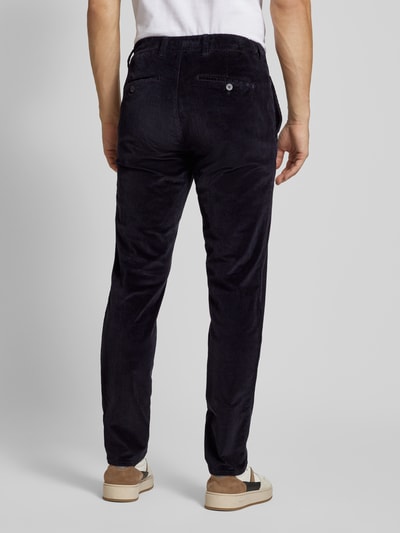 Brax Regular fit corduroy broek met steekzakken, model 'FABIO' Marineblauw - 5