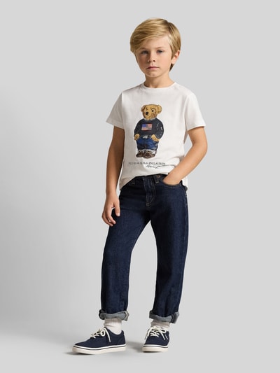 Polo Ralph Lauren Kids T-shirt o kroju regular fit z czystej bawełny z Polo Bear Biały 1