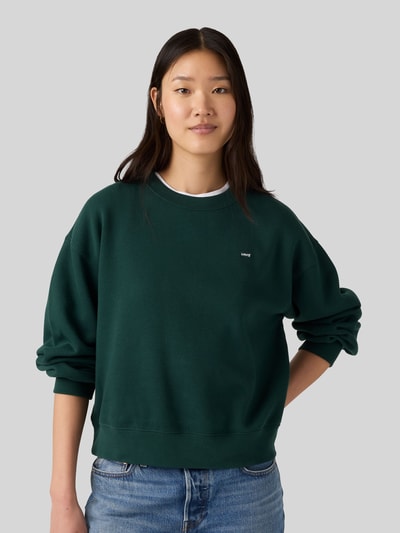 Levi's® Relaxed Fit Sweatshirt aus Baumwoll-Mix mit Logo-Stitching Dunkelgruen 1