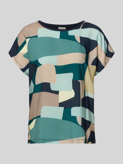Produktfoto, Comfort Fit T-Shirt aus reiner Viskose von Tom Tailor, Damen T-Shirt, Optik: Unifarben, Allover-Muster, Mehrfarbig, Passform: Comfort Fit, Camouflage-Muster, Rundhals, Ärmelform: Ohne, Materialverarbeitung: Jersey