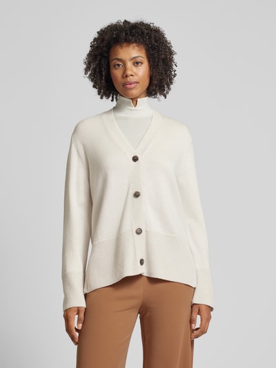 MAERZ Muenchen Wollcardigan mit V-Ausschnitt Beige 4