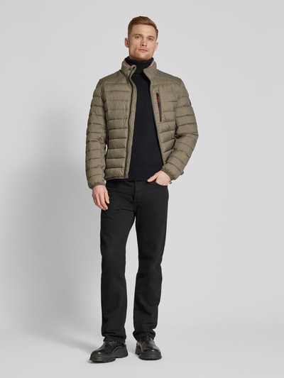 Tom Tailor Regular Fit Steppjacke mit Stehkragen Khaki 1