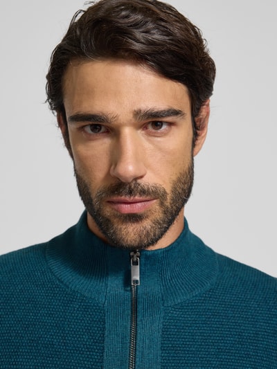 MCNEAL Kurtka z dzianiny ze stójką Petrol melanż 3