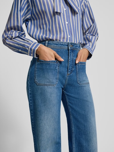 Jake*s Casual Jeansy z szeroką nogawką i efektem znoszenia Jeansowy niebieski 3