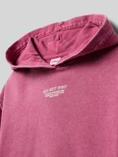 s.Oliver RED LABEL Oversized hoodie van katoenmix Fuchsia - 2