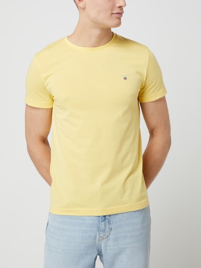 Gant Regular Fit T-Shirt mit Logo-Stickerei  Gelb 4