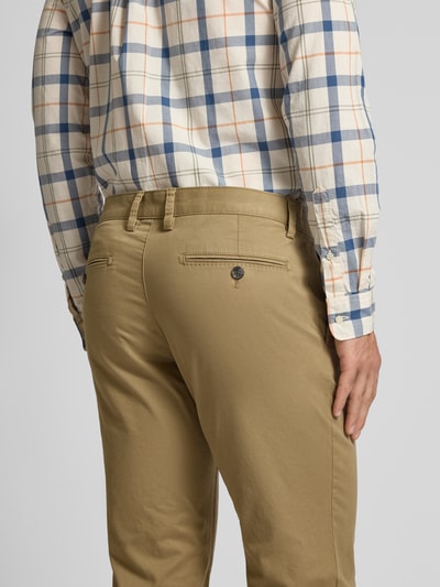 Christian Berg Men Regular fit chino met achterzakken Kaki gemêleerd - 3