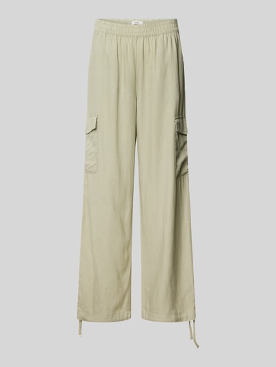 B.Young Cargohose aus Leinen-Viskose-Mix in unifarbenem Design Khaki 2