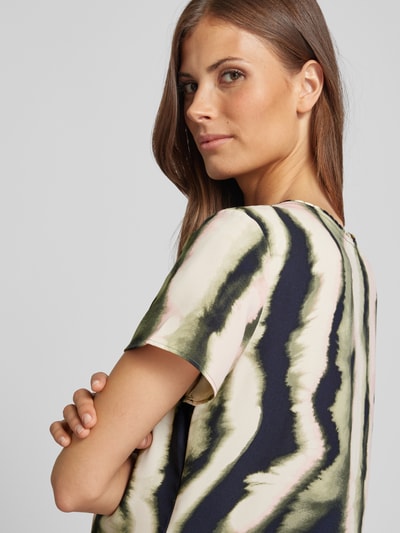 s.Oliver BLACK LABEL Blouse met korte mouwen van crêpe Groen - 3