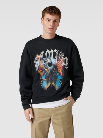 Jack & Jones Sweatshirt met ronde hals, model 'FIREFLY' Zwart - 4