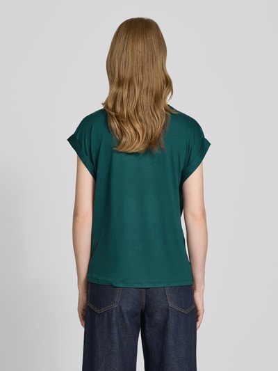 Vila Blusenshirt mit Rundhalsausschnitt Modell 'ELLETTE' Dunkelgruen 5