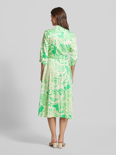 Milano Italy Sukienka midi ze wzorem na całej powierzchni Jabłkowozielony 5