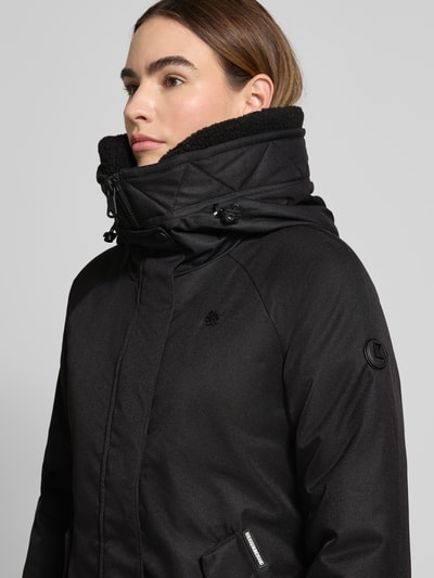 khujo Płaszcz parka z krytym zamkiem błyskawicznym model ‘SEMIE2’ Czarny 3