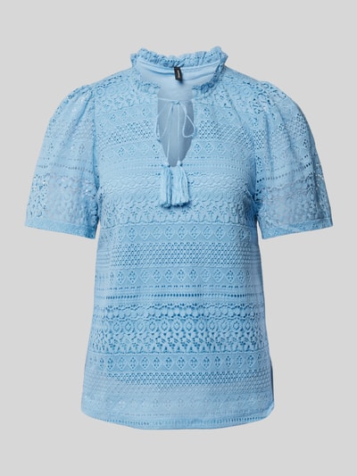 Vero Moda T-Shirt mit Lochmuster Modell 'HONEY' Hellblau 2