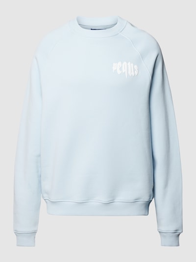 PEQUS Sweatshirt mit Label-Print Modell 'Mythic' Hellblau 2
