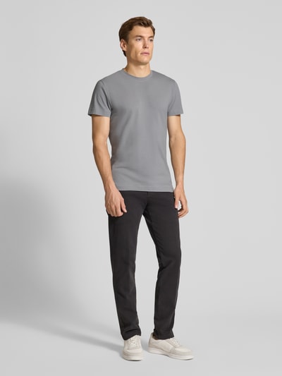 Tom Tailor Slim fit T-shirt van katoenmix
 Middengrijs - 1