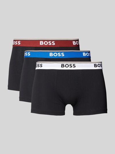 BOSS Boxershort met elastische band met logo in een set van 3 stuks Wit - 1