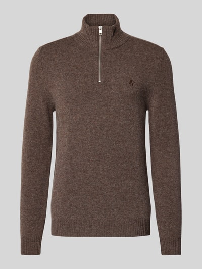 MCNEAL Strickpullover aus Lammwolle Schoko Melange 2