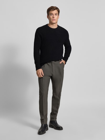 Strellson Regular fit gebreide pullover met wol, model 'BOSSE-R' Zwart - 1