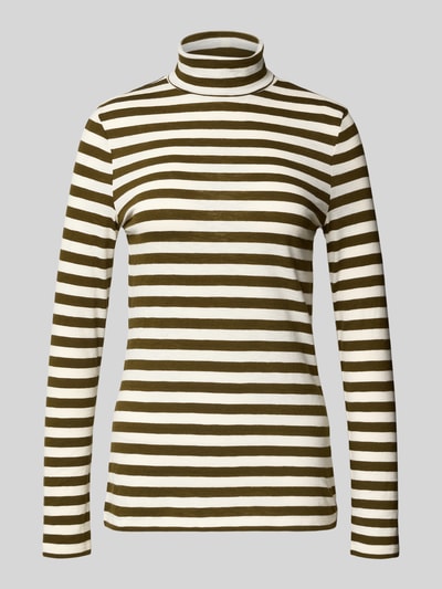 Marc O'Polo Denim Slim Fit Langarmshirt aus reiner Baumwolle Oliv 2