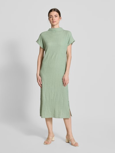 Tom Tailor Denim Fließendes Midi-Kleid mit Stehkragen Schilf 4