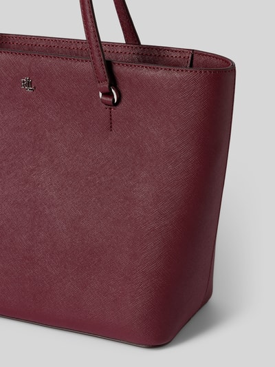 Lauren Ralph Lauren Shopper aus Kalbsleder mit Label-Applikation Bordeaux 3