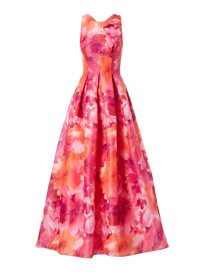 Jake*s Cocktail Abendkleid mit Blumenmuster Purple Melange 2