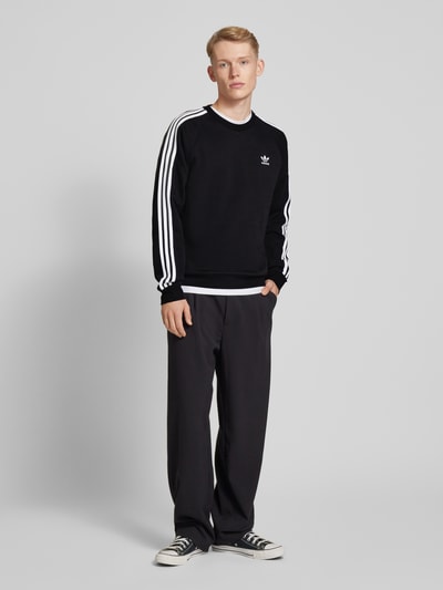 adidas Originals Oversized Sweatshirt mit gerippten Abschlüssen Black 1