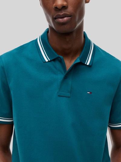 Tommy Jeans Regular Fit Poloshirt aus reiner Baumwolle Gruen 3