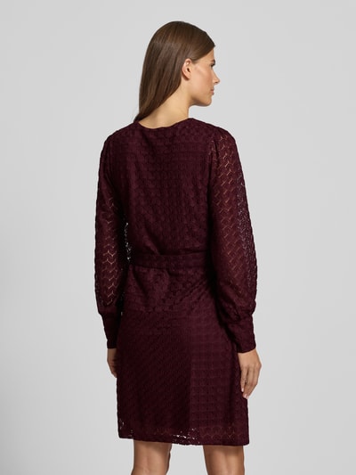 VERO MODA Tailliertes Freizeitkleid in Spitzen-Optik Modell 'BECCA' Bordeaux 5