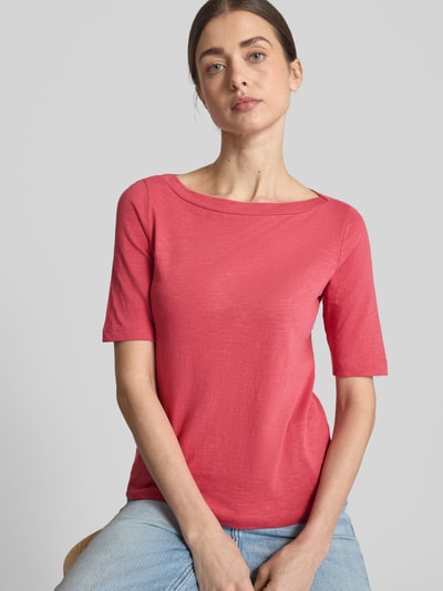 Tom Tailor Slim Fit T-Shirt mit U-Boot-Ausschnitt Pink 3