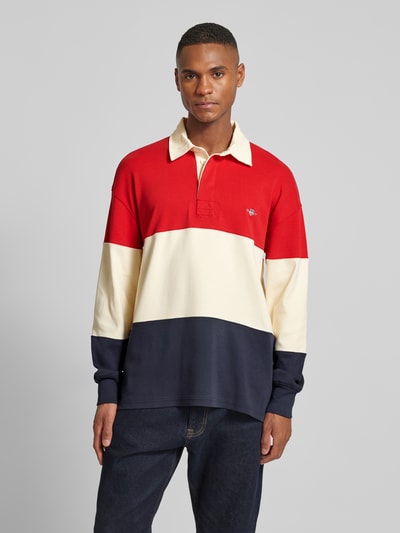 Gant Sweatshirt mit Label-Stitching Rot 4