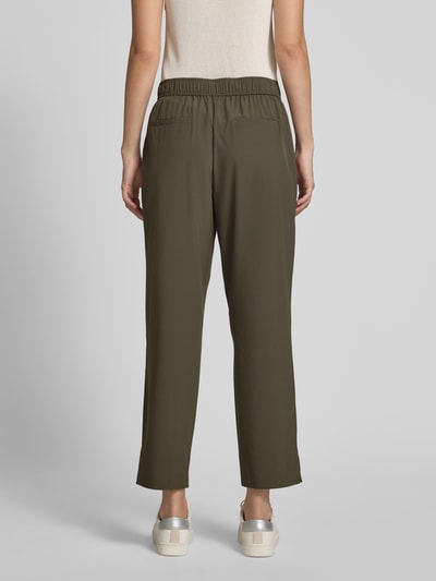 OPUS Broek met elastische band, model 'Mefini' Olijfgroen - 5