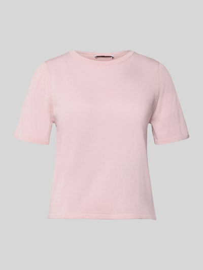 Produktfoto, Damen T-Shirt mit Rundhalsausschnitt Modell 'TENCYM' von Mango, Material-Mix mit Lyocell-Anteil, Regular-Fit, zartrosa Farbton.