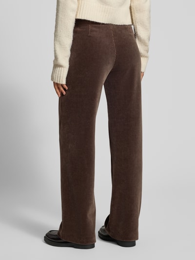 Raffaello Rossi Regular fit corduroy broek van katoenmix model 'ELAINE' Middenbruin - 5