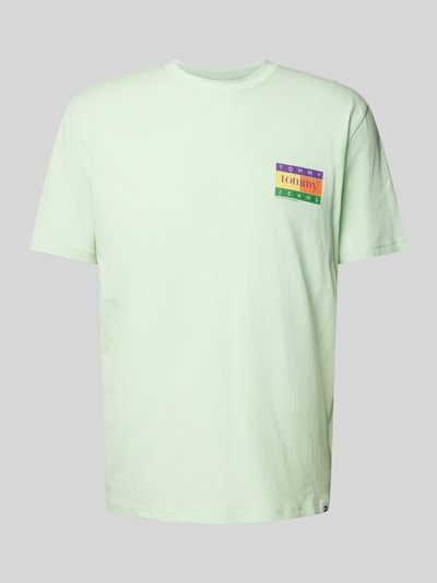 Tommy Jeans T-shirt met labelprint Mintgroen - 2