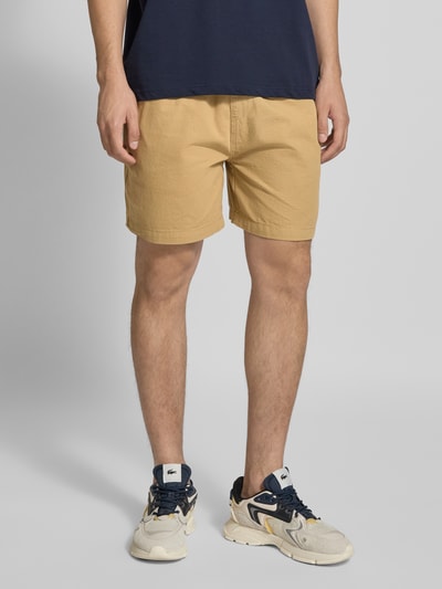 WOODBIRD Korte relaxed fit broek met riem, model 'Choi' Beige - 4