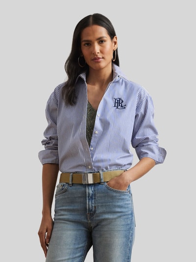 Lauren Ralph Lauren Relaxed Fit Langarmbluse aus Baumwoll-Mix Hellblau 4