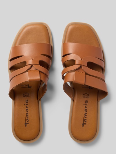 Tamaris Slides mit Blockabsatz Cognac 3