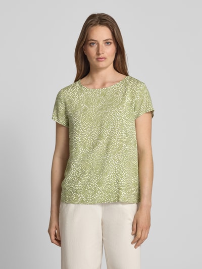 Vila Regular Fit Blusenshirt aus Viskose mit Rundhalsausschnitt Schilf 4