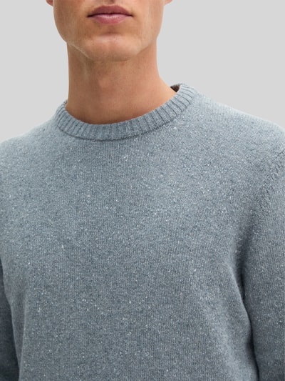 Marc O'Polo Pullover aus Wolle mit Tweedstruktur Eisblau 3