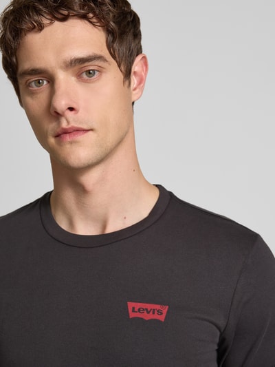 Levi's® Slim fit T-shirt, per twee verpakt Zwart - 3
